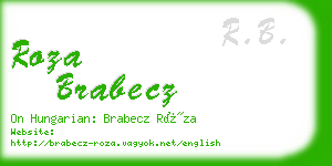 roza brabecz business card